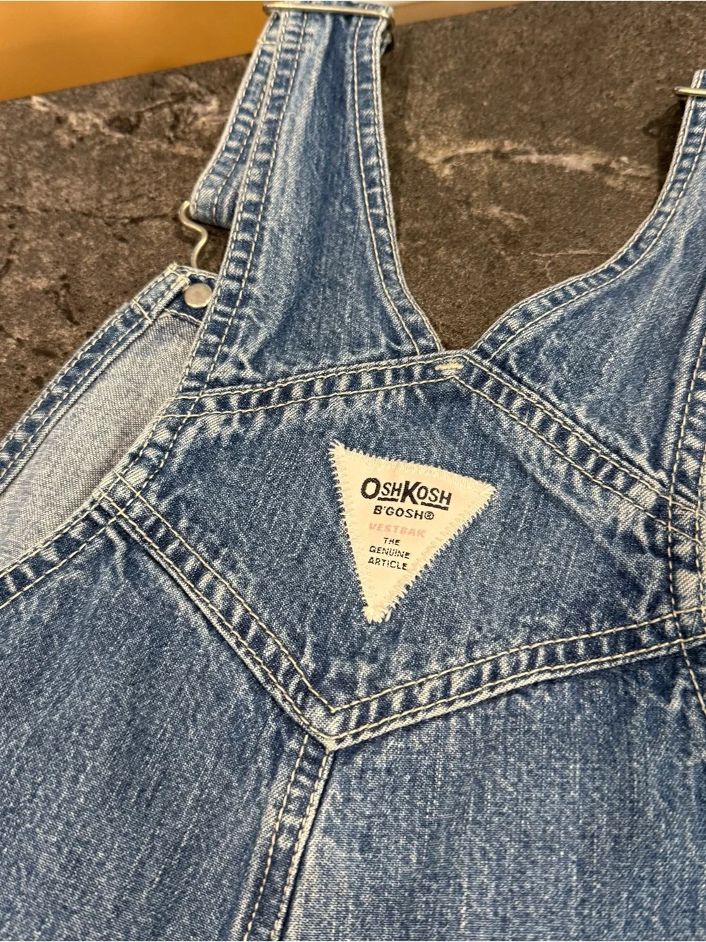 Vintage Oshkosh B’Gosh overalls girls size 6 kids blue denim